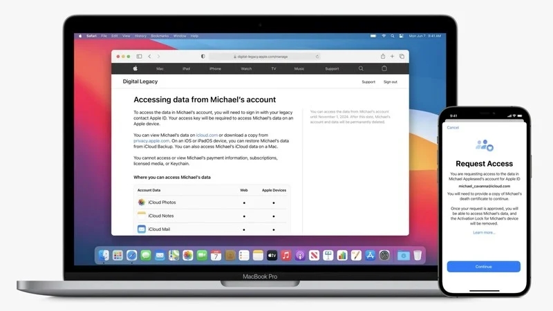 cara mewariskan akaun icloud
