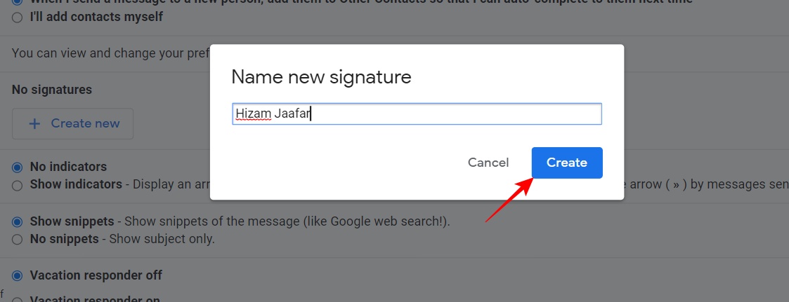 cara tambah tanda tangan gmail