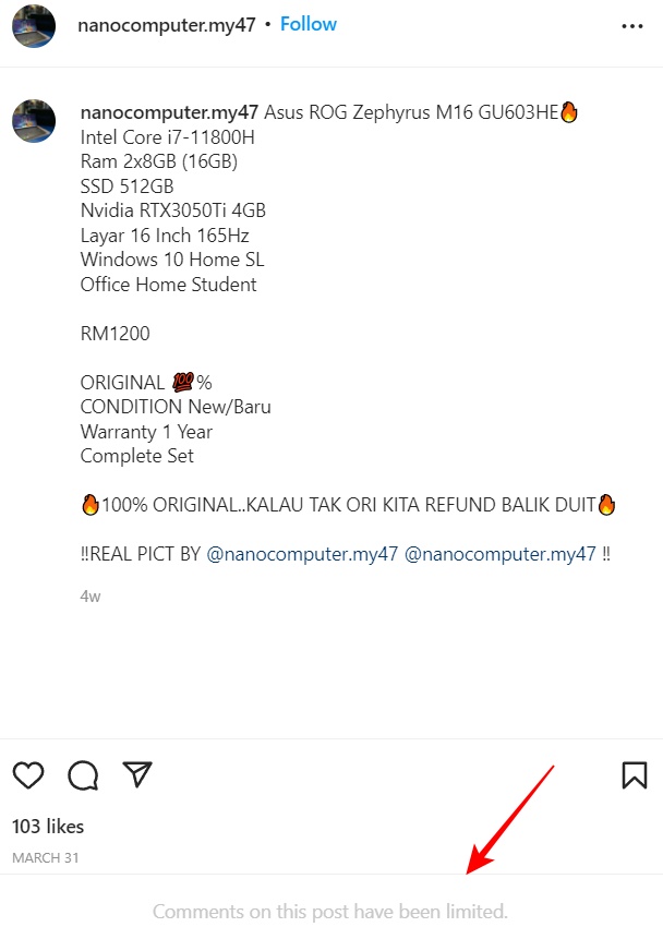 cara kesan kedai laptop