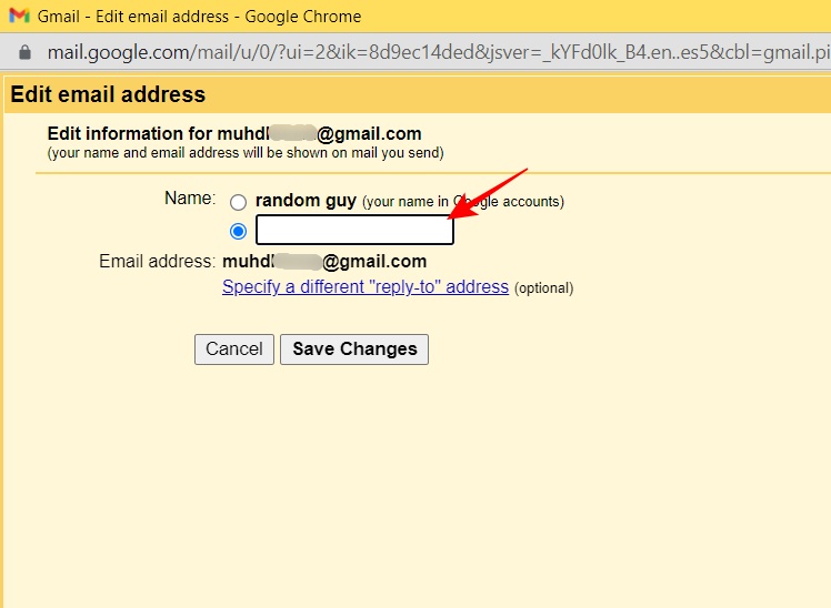 cara tukar nama gmail
